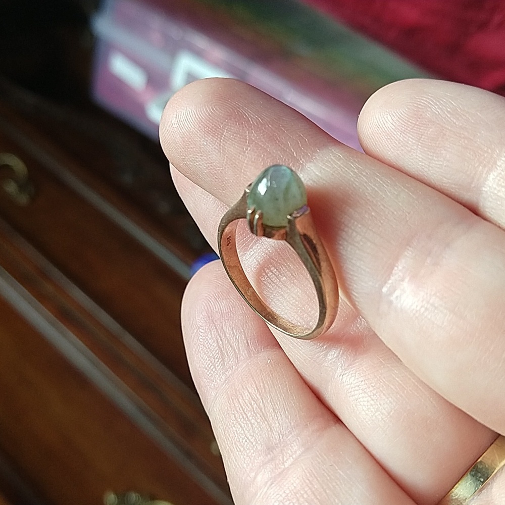 Genevieve Jones rose gold plated labradorite 925 sterling silver ring